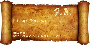 Filep Mónika névjegykártya